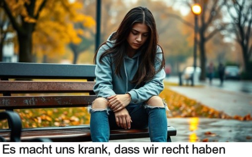 Es macht uns krank, dass wir recht haben